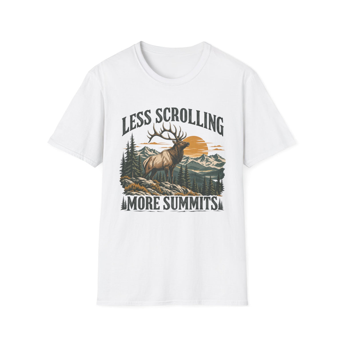 Less Scrolling More Summits Elk T-shirt