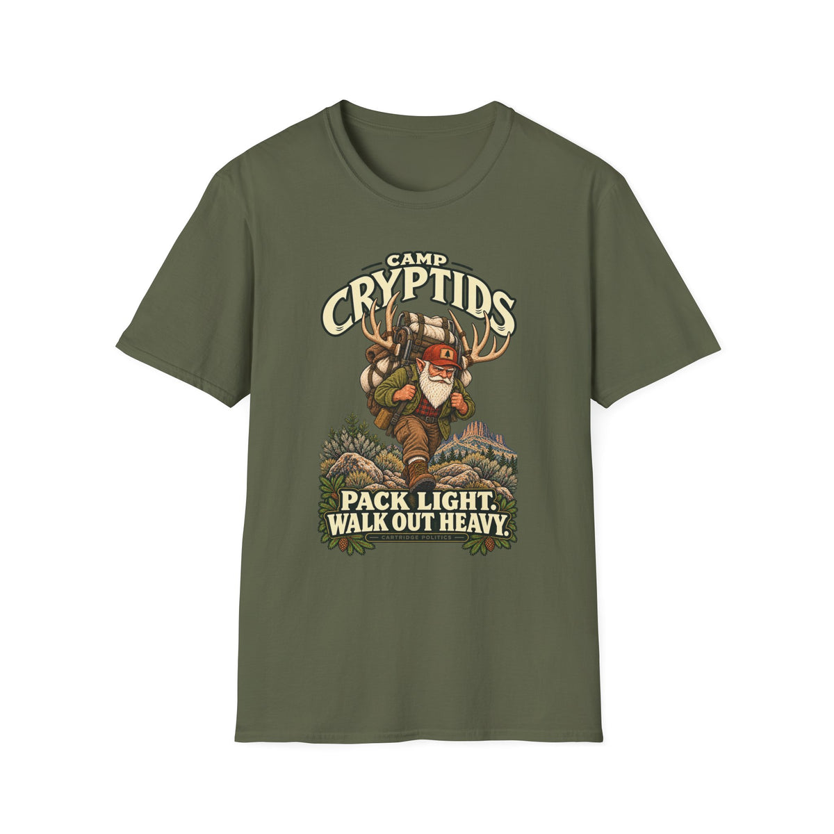 Camp Cryptid Gnome Packout T-shirt