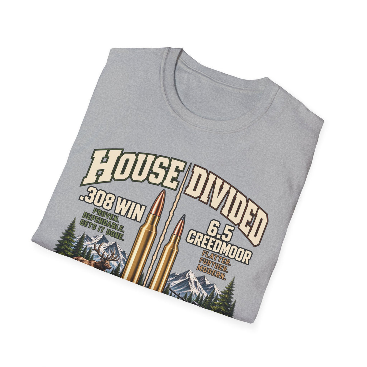 House Divided .308 VS 6.5 Creedmoor T-shirt