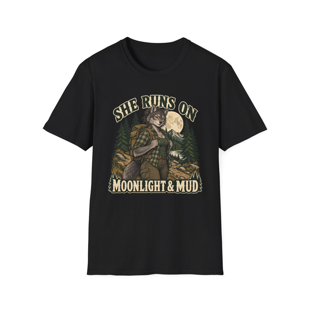 She Runs On Moonlight Werewolf T-shirt