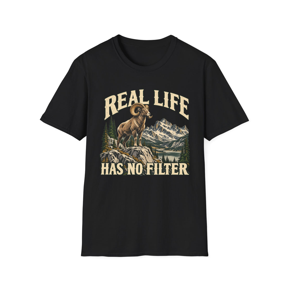 Real Life Has No Filter Big Horn Sheep T-shirt